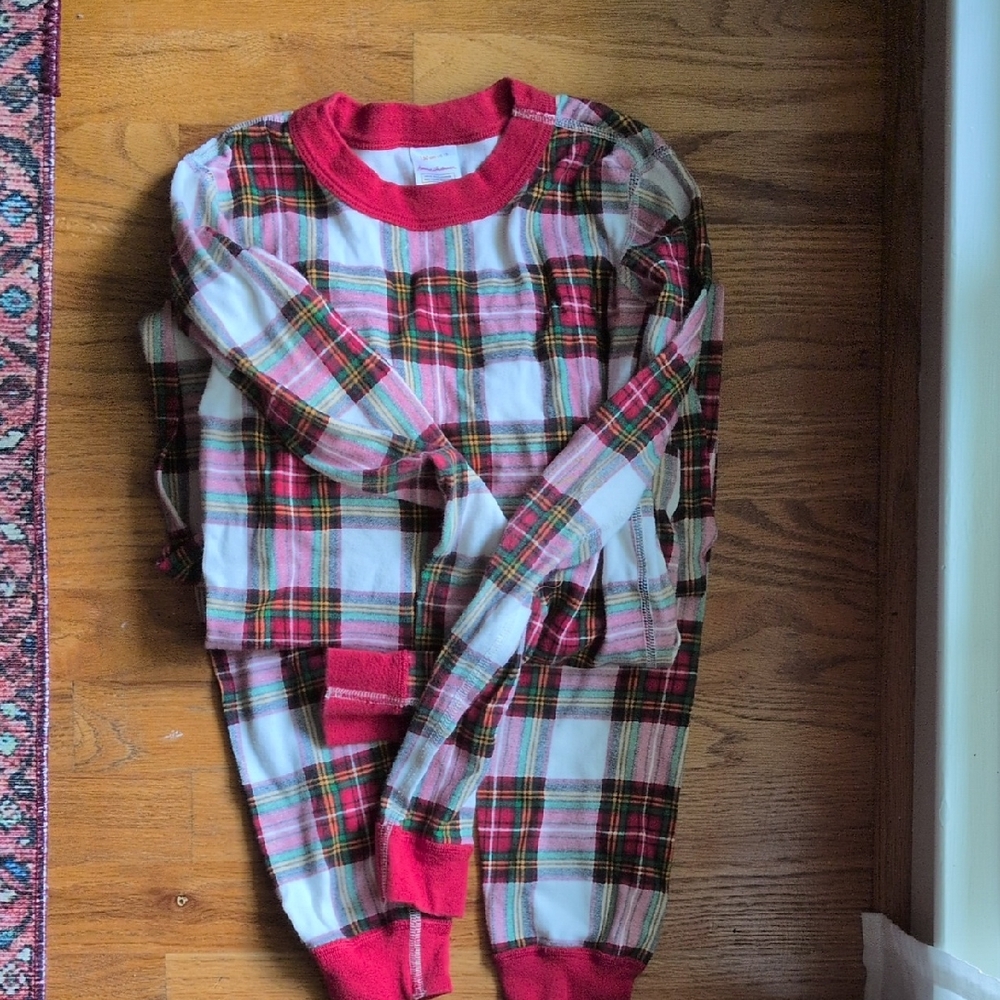 Hanna Andersson Red Plaid Kids Pajama Set